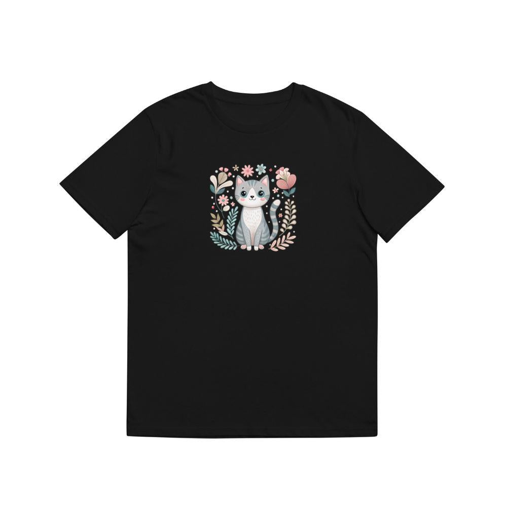 Cute Cat with Flowers T-Shirts