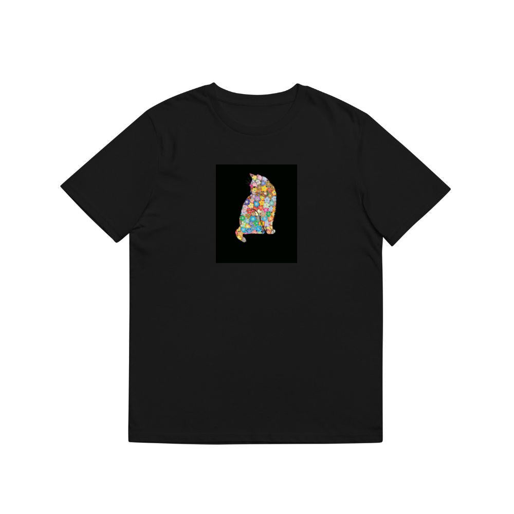 Cat Shape Made of Flowers T-Shirts