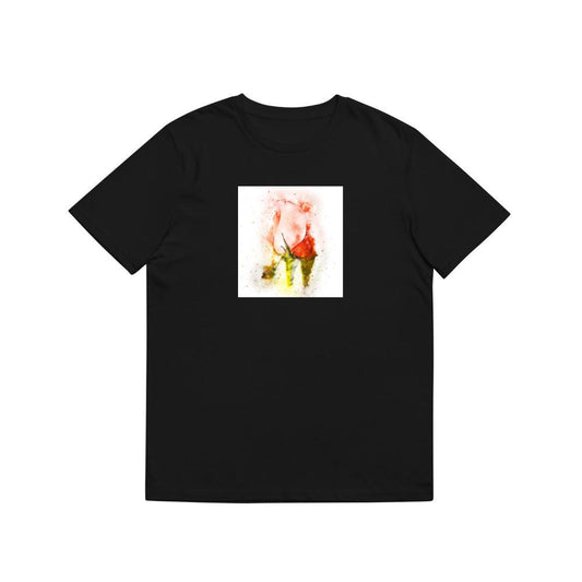 Pink Rose with Green Stem T-Shirts