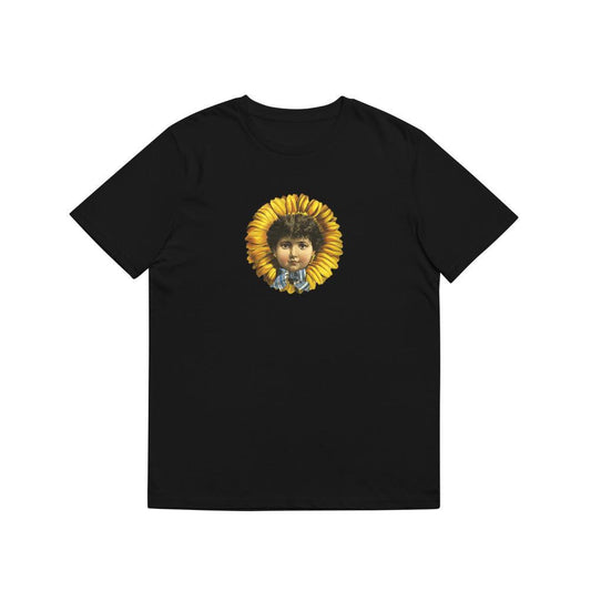 Portrait of a Girl with Sunflower T-Shirts